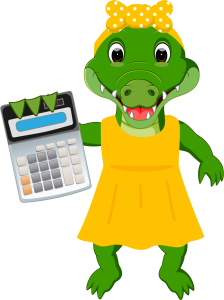A Final Alli Gator Alli Gator with her calculator